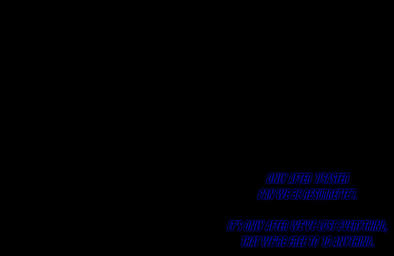 text on black background