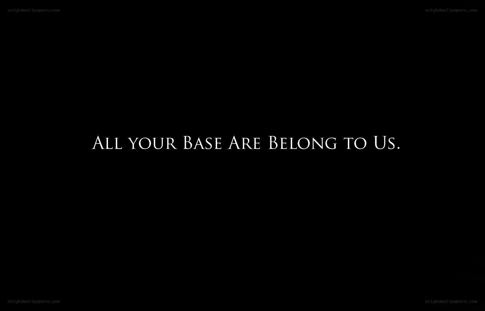 text on black background