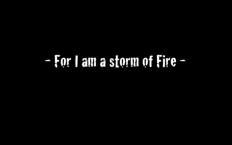 text on black background