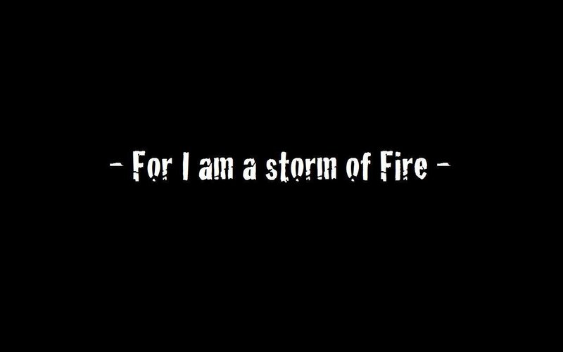 text on black background