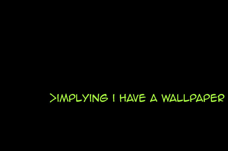 text on black background