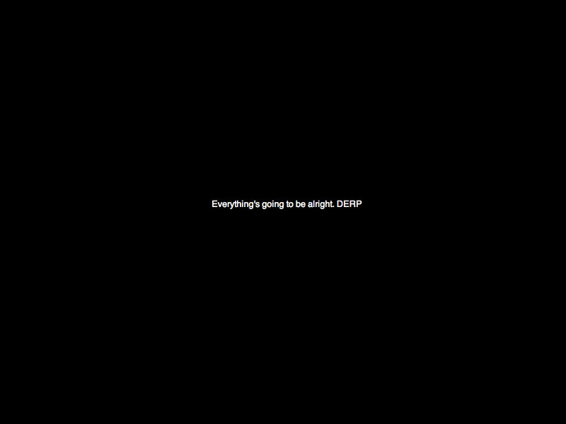 text on black background