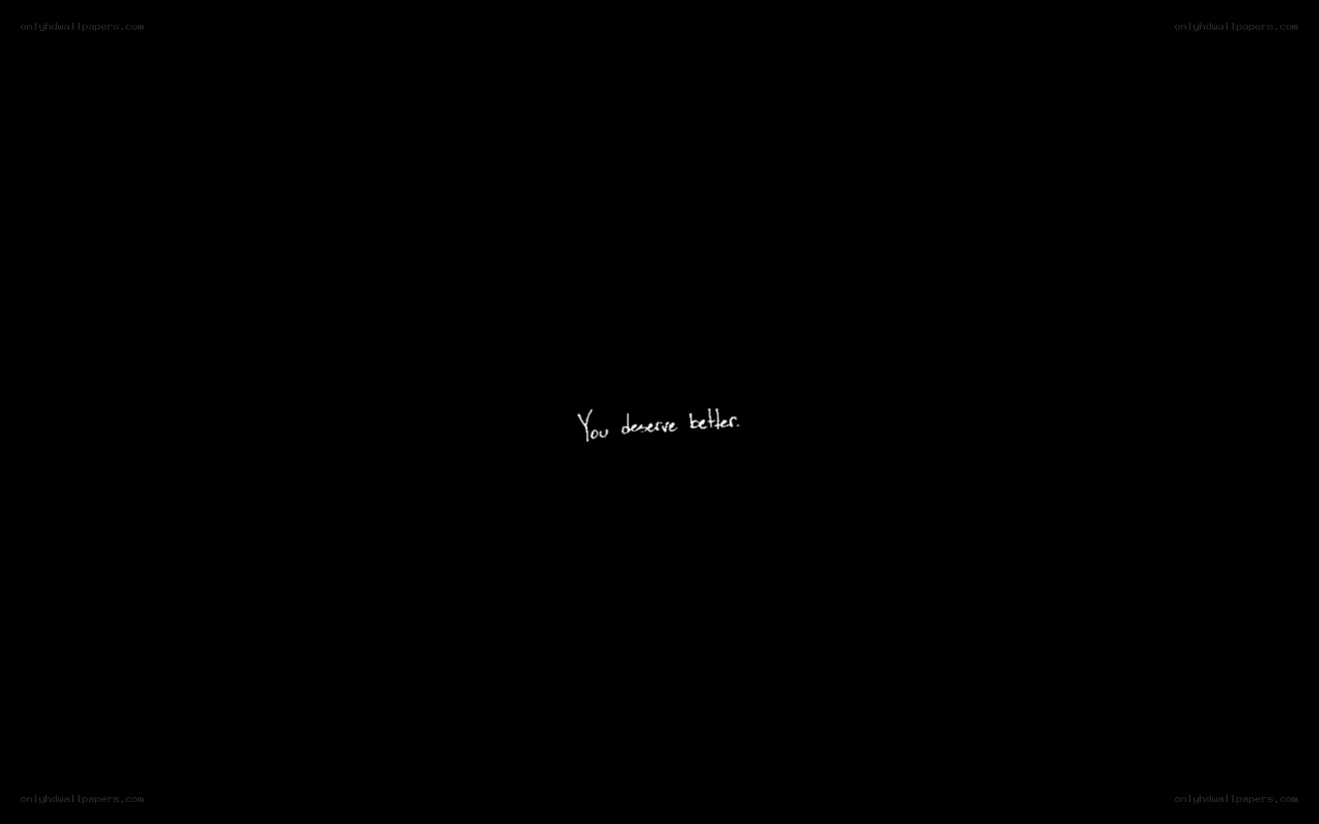 text on black background