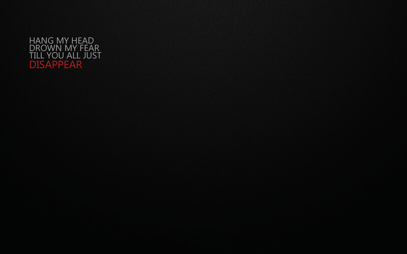 text on black background