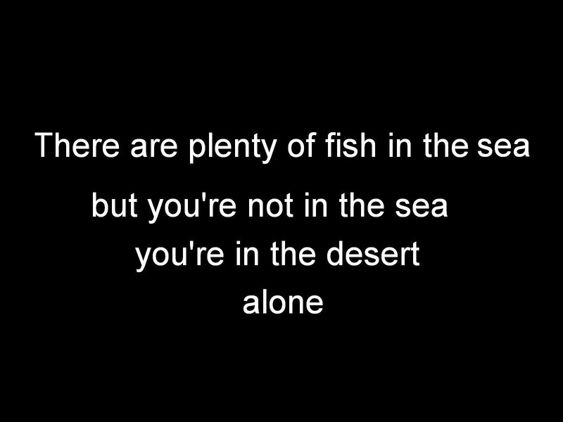 text on black background