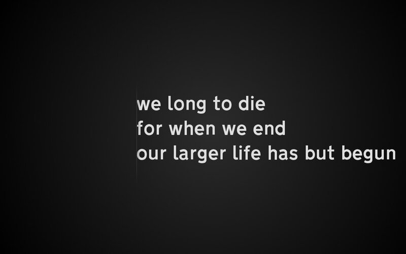text on black background