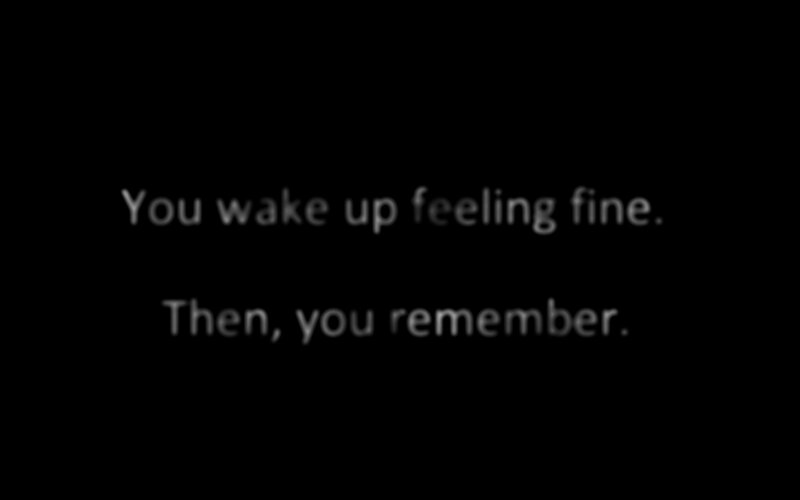 text on black background