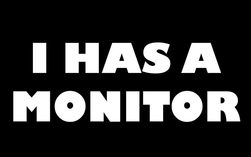 text on black background