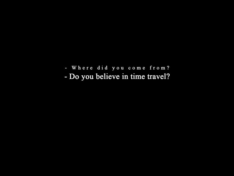 text on black background
