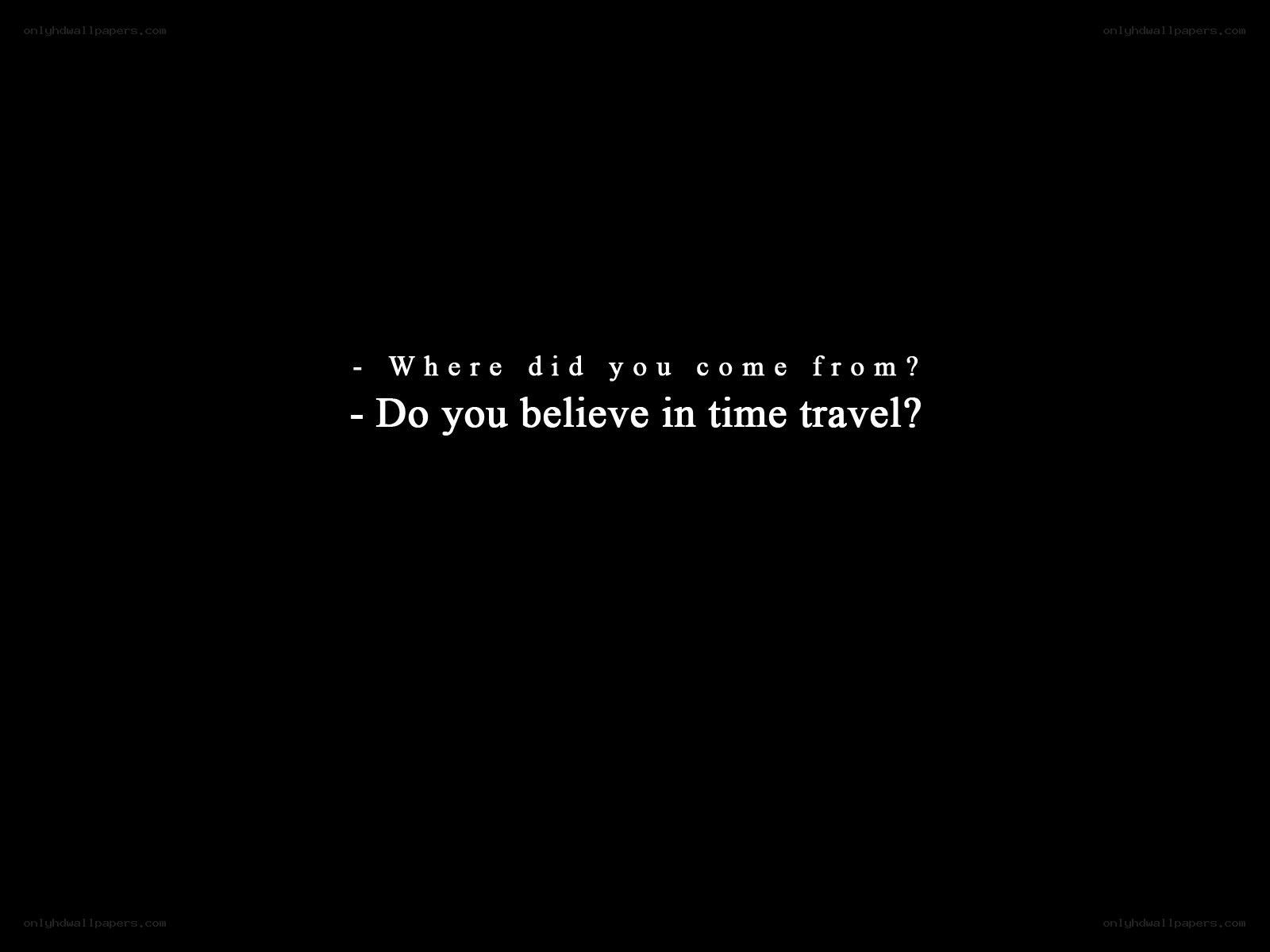 text on black background
