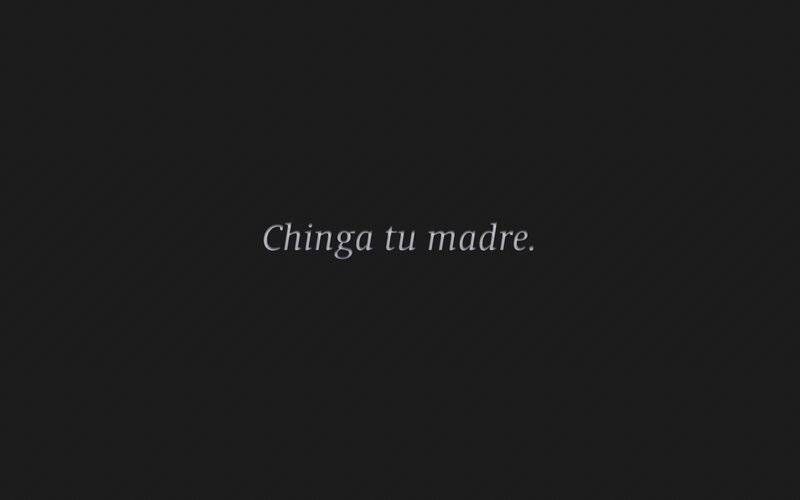 Text on black background