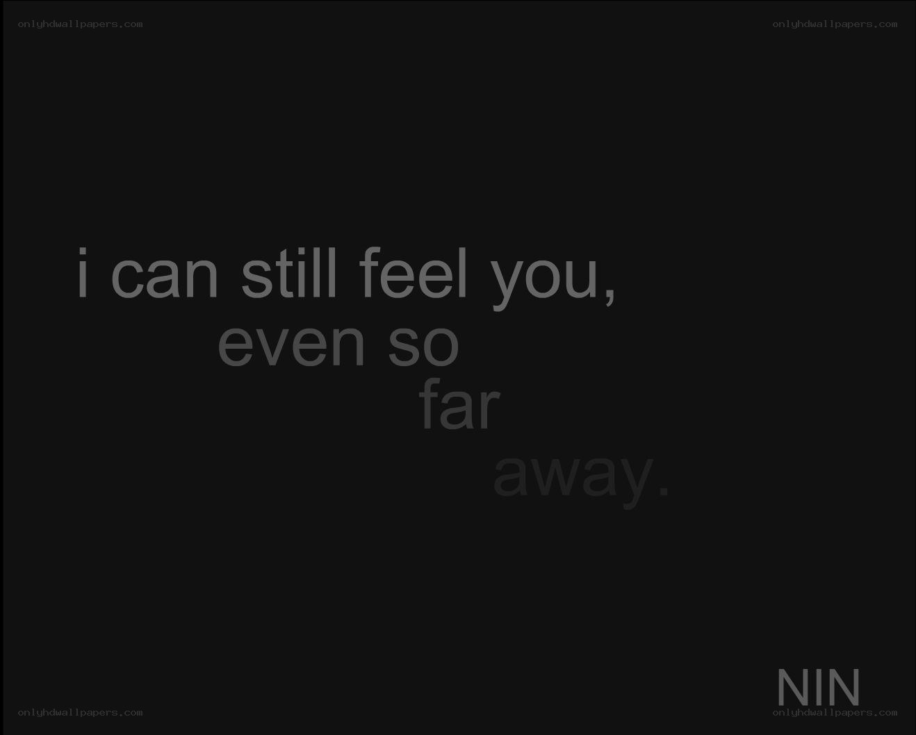 text on black background