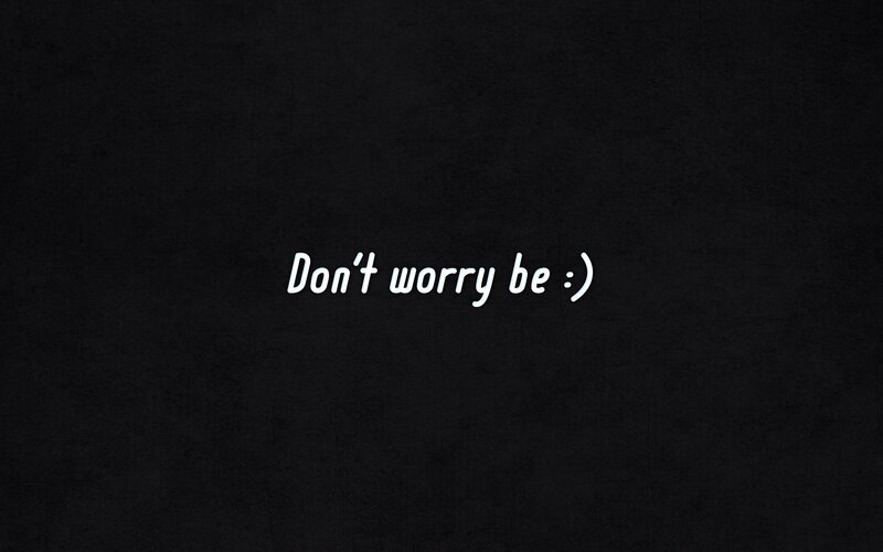 text on black background