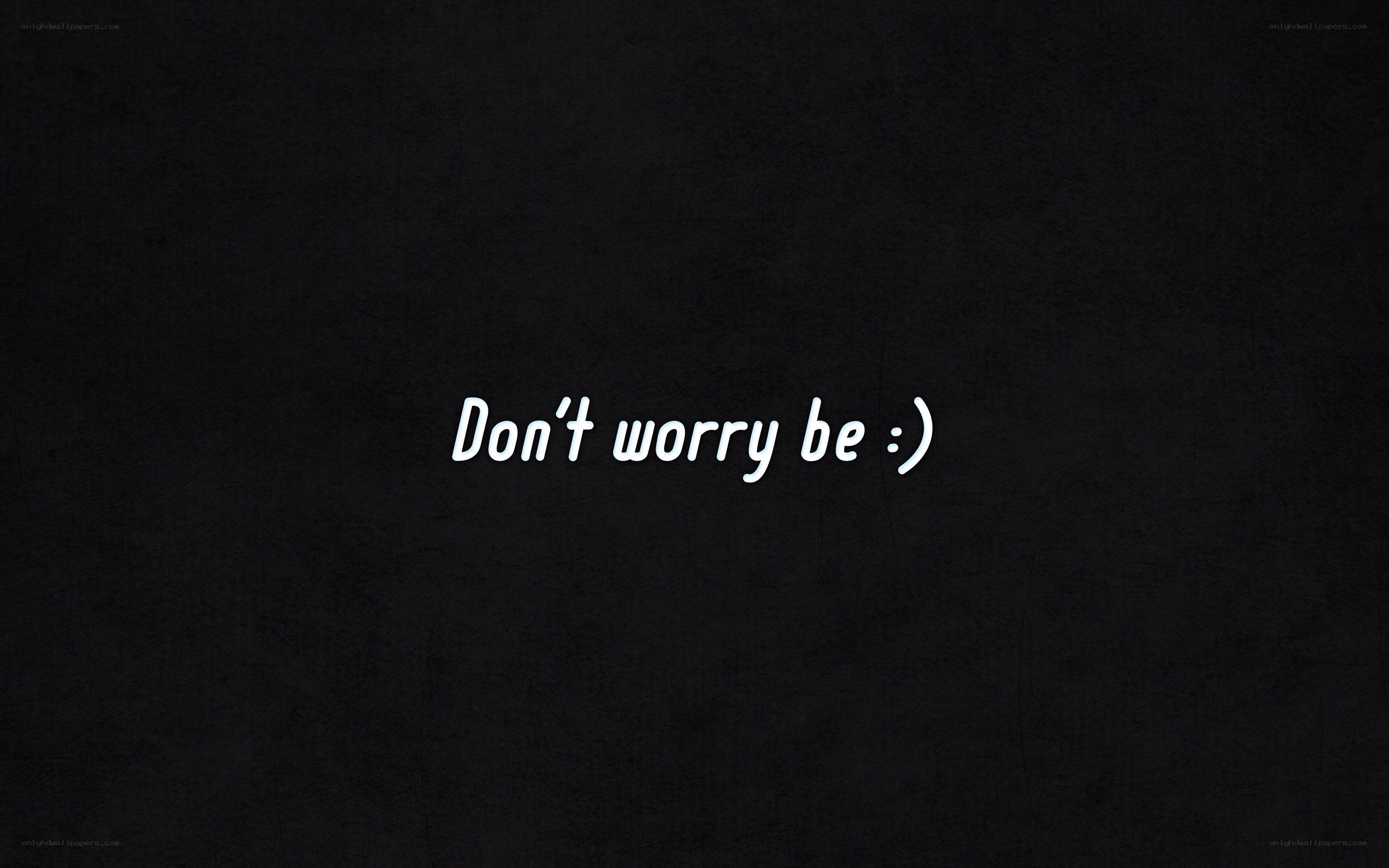 text on black background