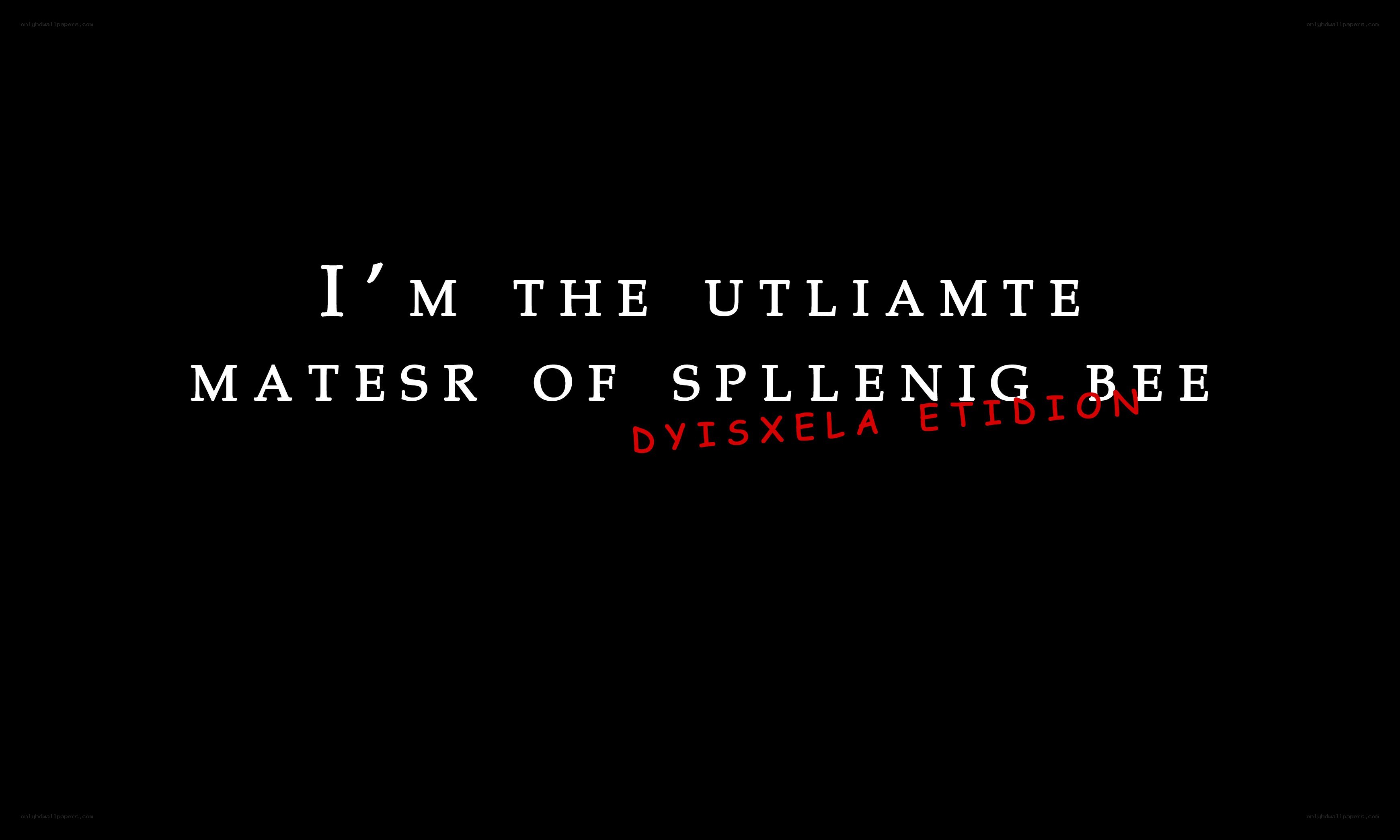 text on black background