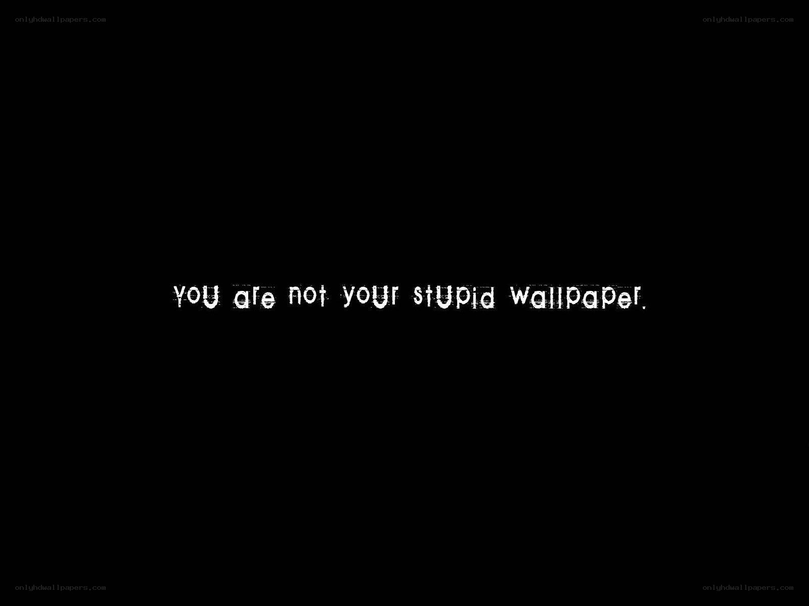 text on black background