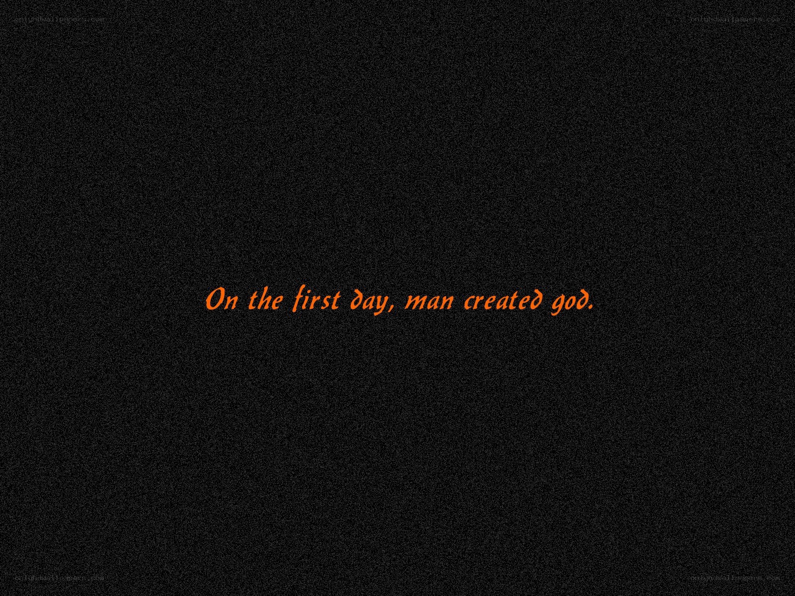 text on black background