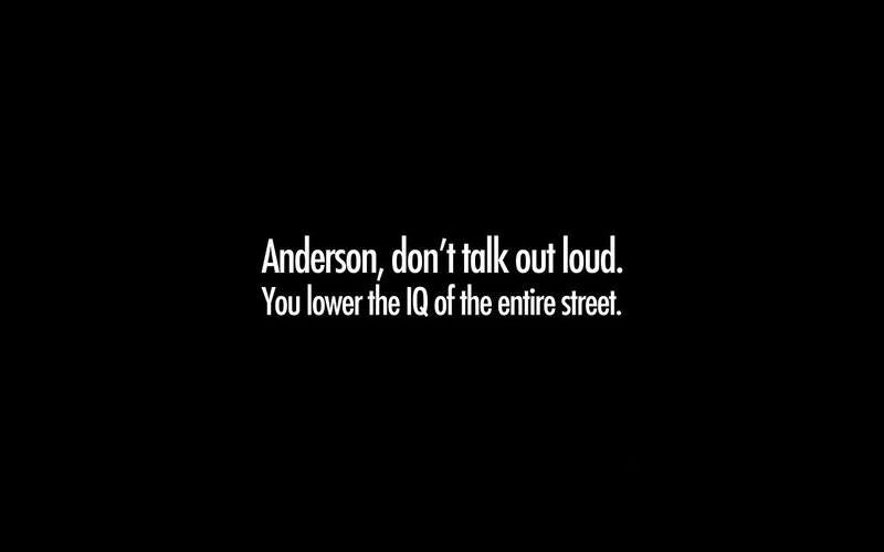 text on black background