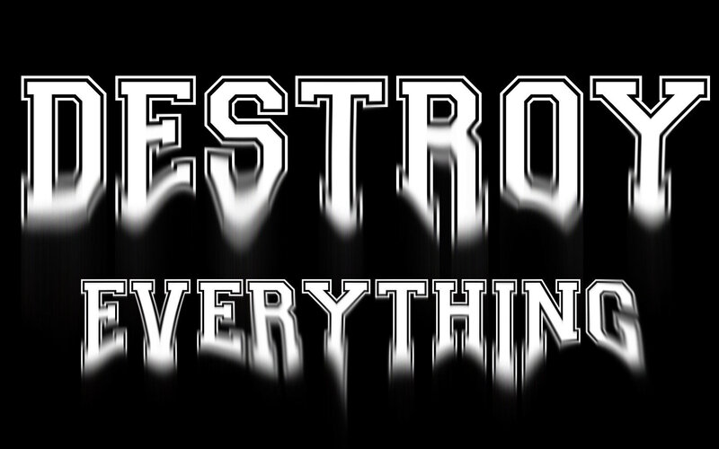 Text on Black Background — Aggressive