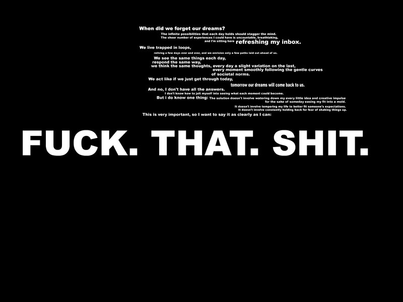 Text on Black Background — Angry