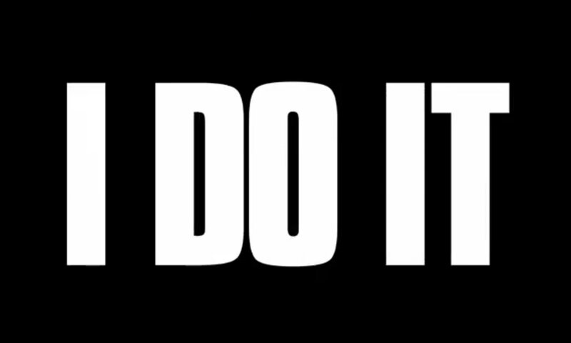 Text on Black Background — Assertive, Minimalist