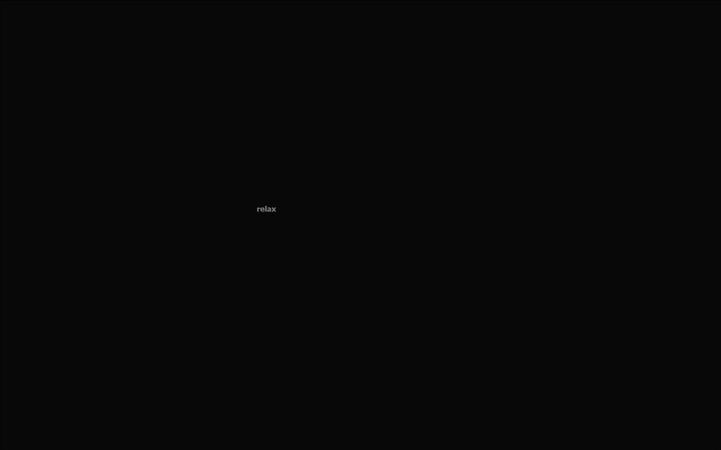Text on Black Background — Calm, Minimalist, White, Relax