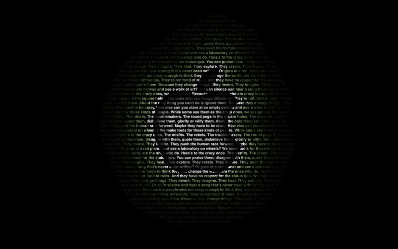 Text on Black Background — Dark, Abstract