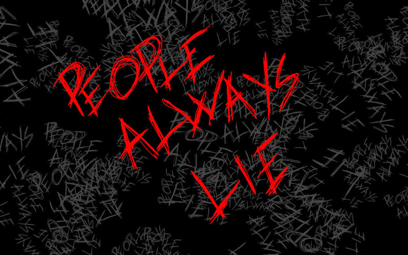 Text on Black Background — Dark, Digital Art