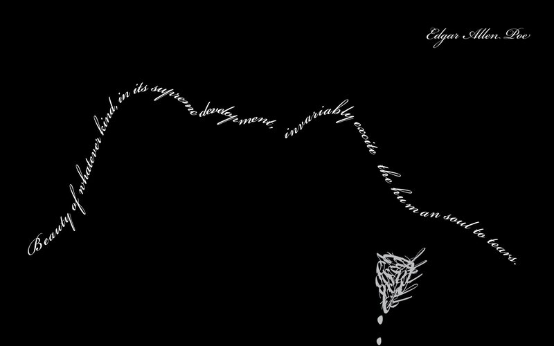 Text on Black Background — Dramatic, Illustration, Signature