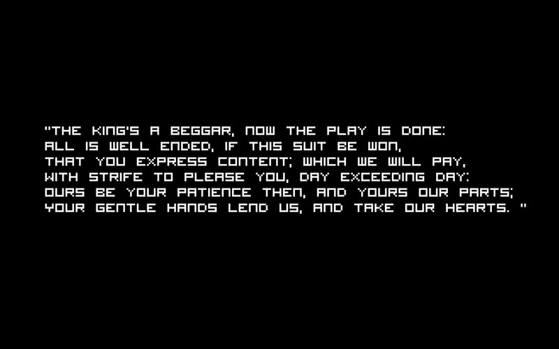 Text on Black Background — Dramatic, Pixel Art