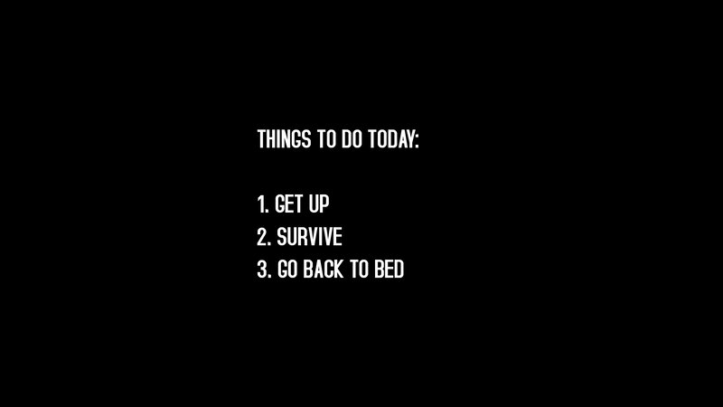 Text on Black Background — Humorous, Minimalist, List