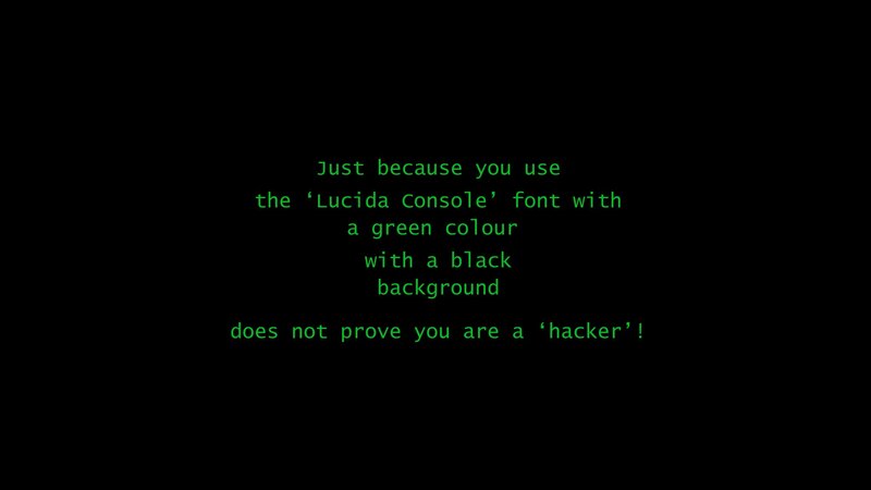 Text on Black Background — Minimalist, Digital Art, Green Text