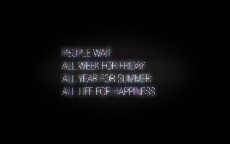 Text on Black Background — Minimalist, Digital Art, White, Purple