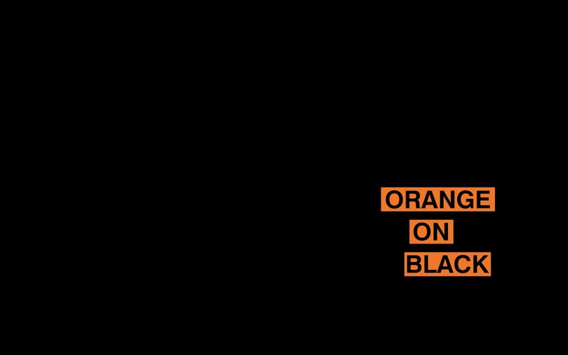 Text on Black Background — Neutral, Minimalist, Orange Text