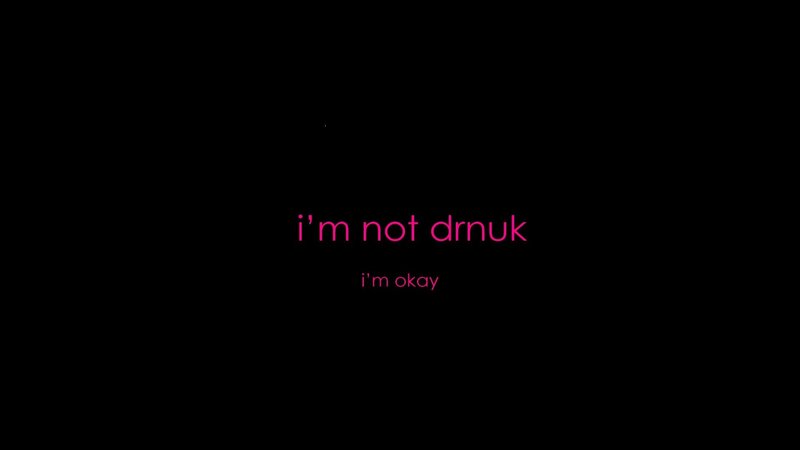 Text on Black Background — Neutral, Minimalist, Pink