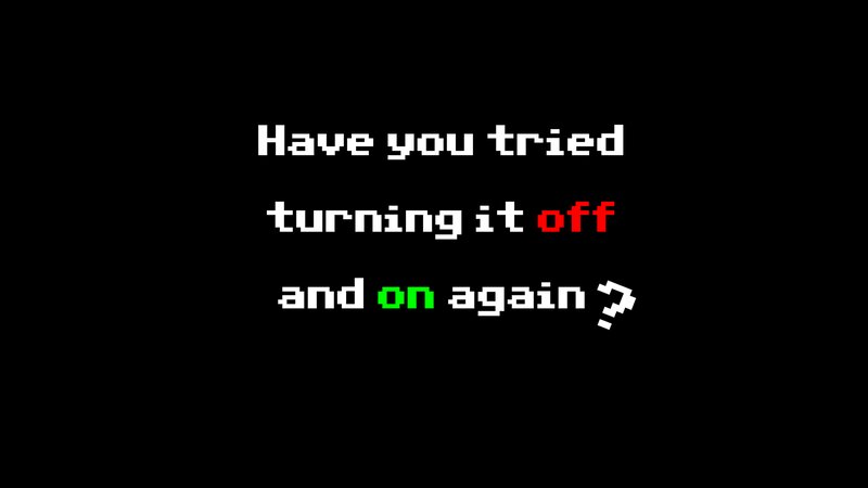 Text on Black Background — Questioning