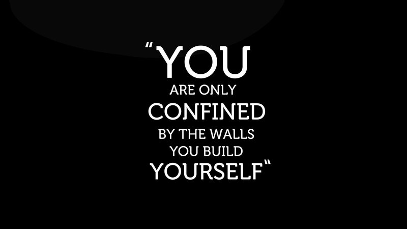 Text on Black Background — Quote, White
