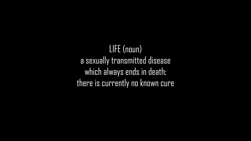 Text on Black Background — Serious, Minimalist, Black Background, White Text