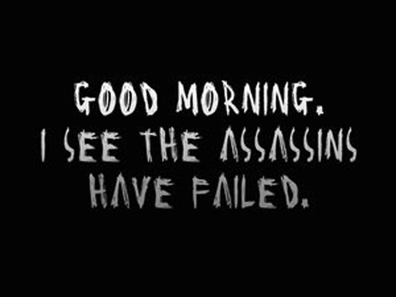 Text on Black Background — Serious, Morning