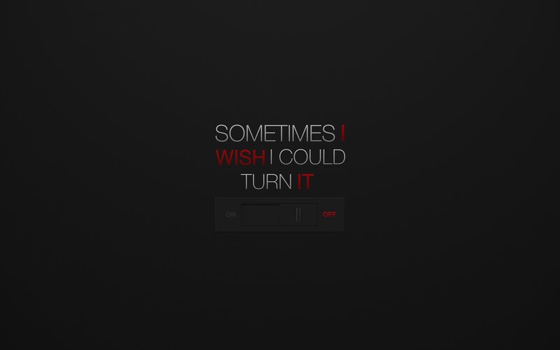 Text on Black Background — Somber, Minimalist, Switch
