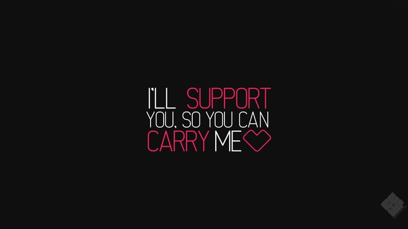 Text on Black Background — Supportive