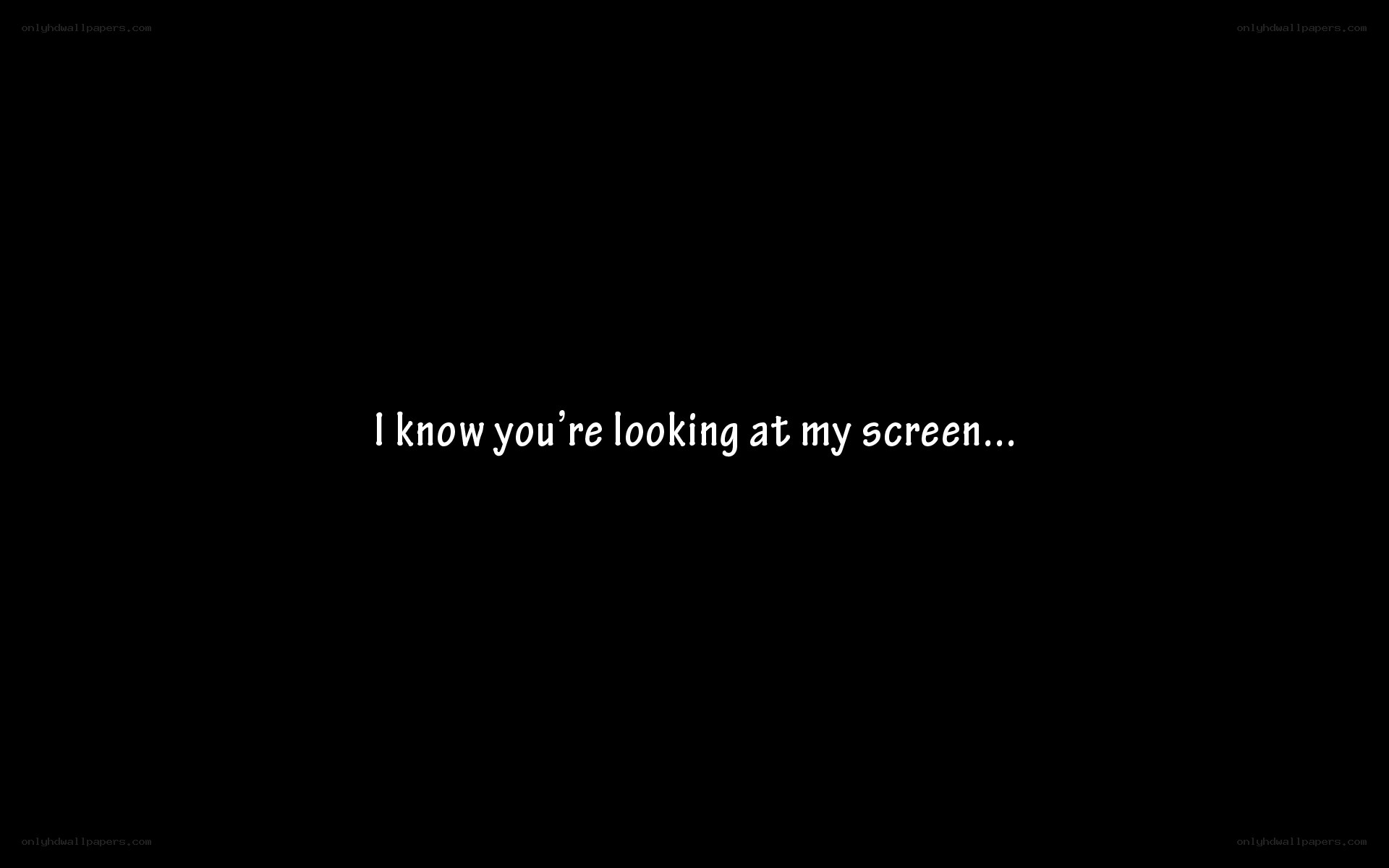 text on black screen
