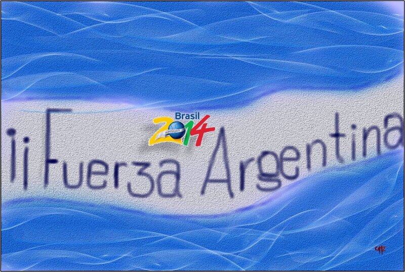 Text on Blue Background — Calm, Digital Art, Logo