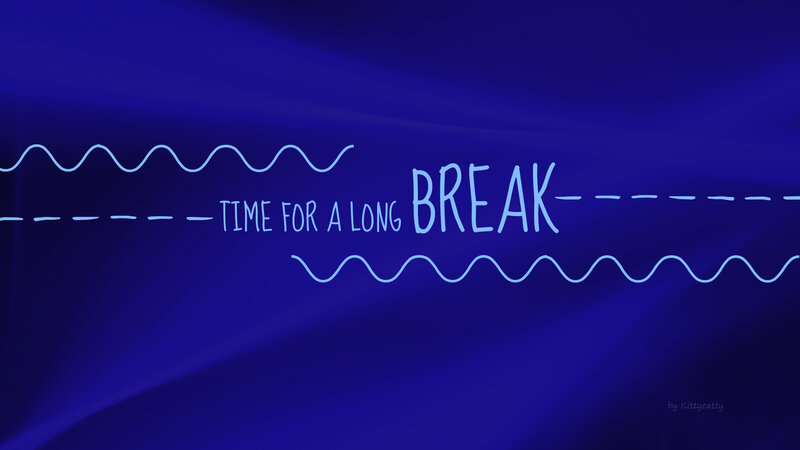 Text on Blue Background — Calm, Digital Art, Wavy Lines