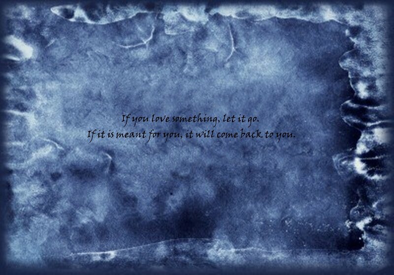 Text on Blue Background — Calm, Illustration