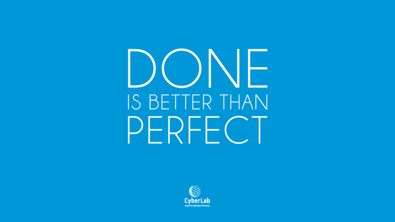 Text on Blue Background — Calm, Minimalist, Logo