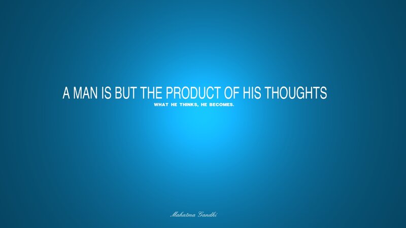 Text on Blue Background — Calm, Minimalist, Quote, White