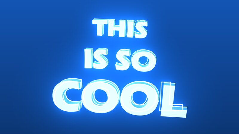 Text on Blue Background — Cool