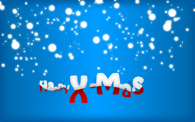 Text on Blue Background — Festive