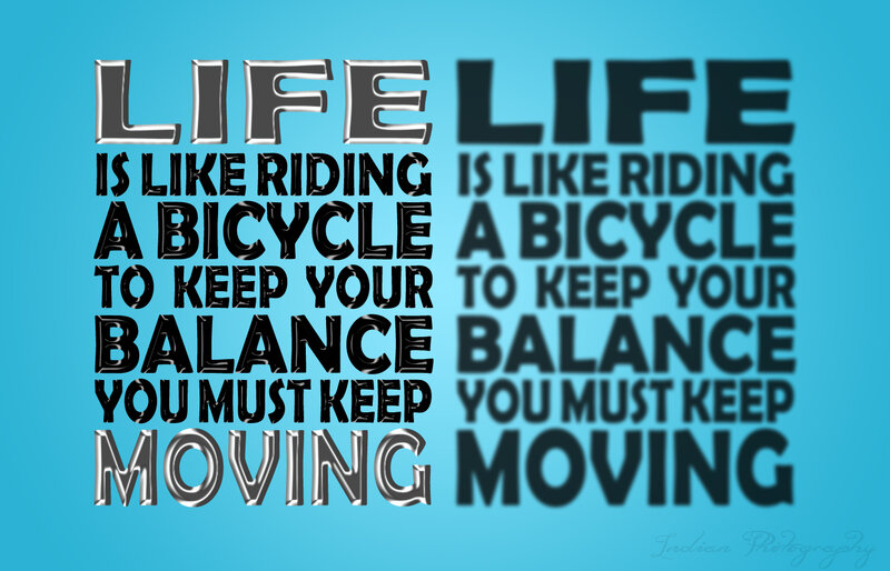 Text on Blue Background — Inspirational, Digital Art, Shadow